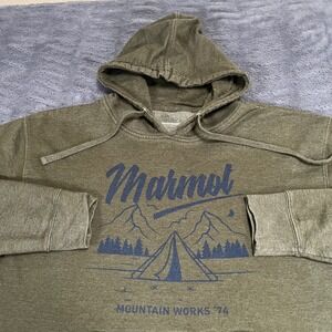 Marmot Men's Olive Green Graphic Hoodie
